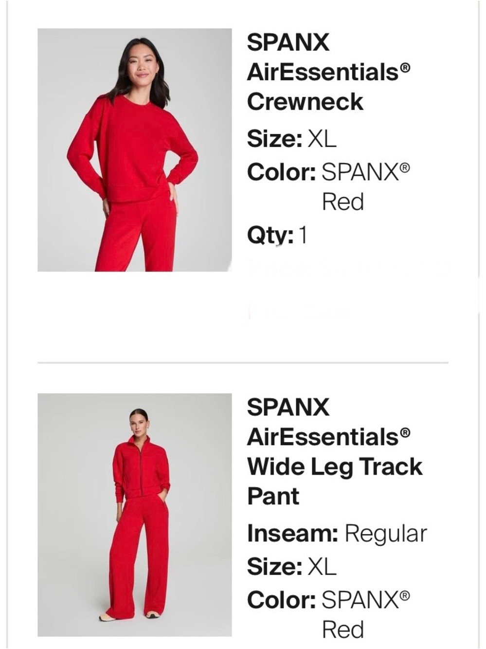 SPANX AirEssentials® set
Wide Leg Track
Pant XL
Crew neck XL
Inseam: regular - Picture 3 of 7